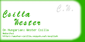 csilla wester business card